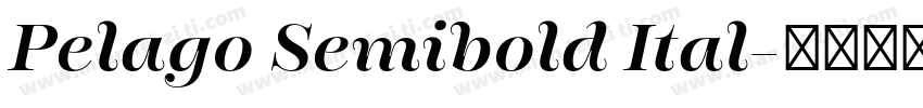 Pelago Semibold Ital字体转换